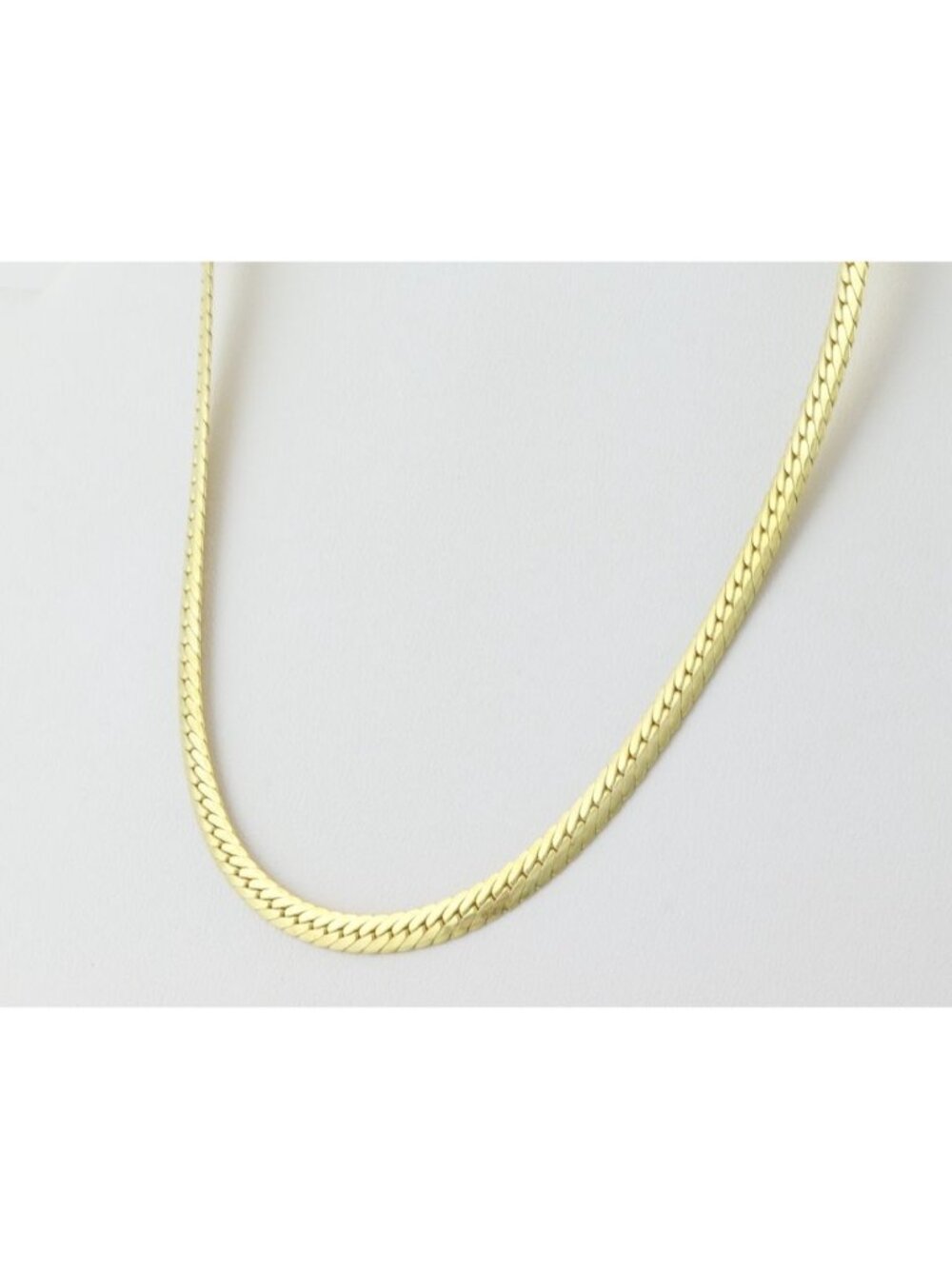Men's 18k Gold Over Sterling Silver Flat Curb Link Cuban Chain 24" inch